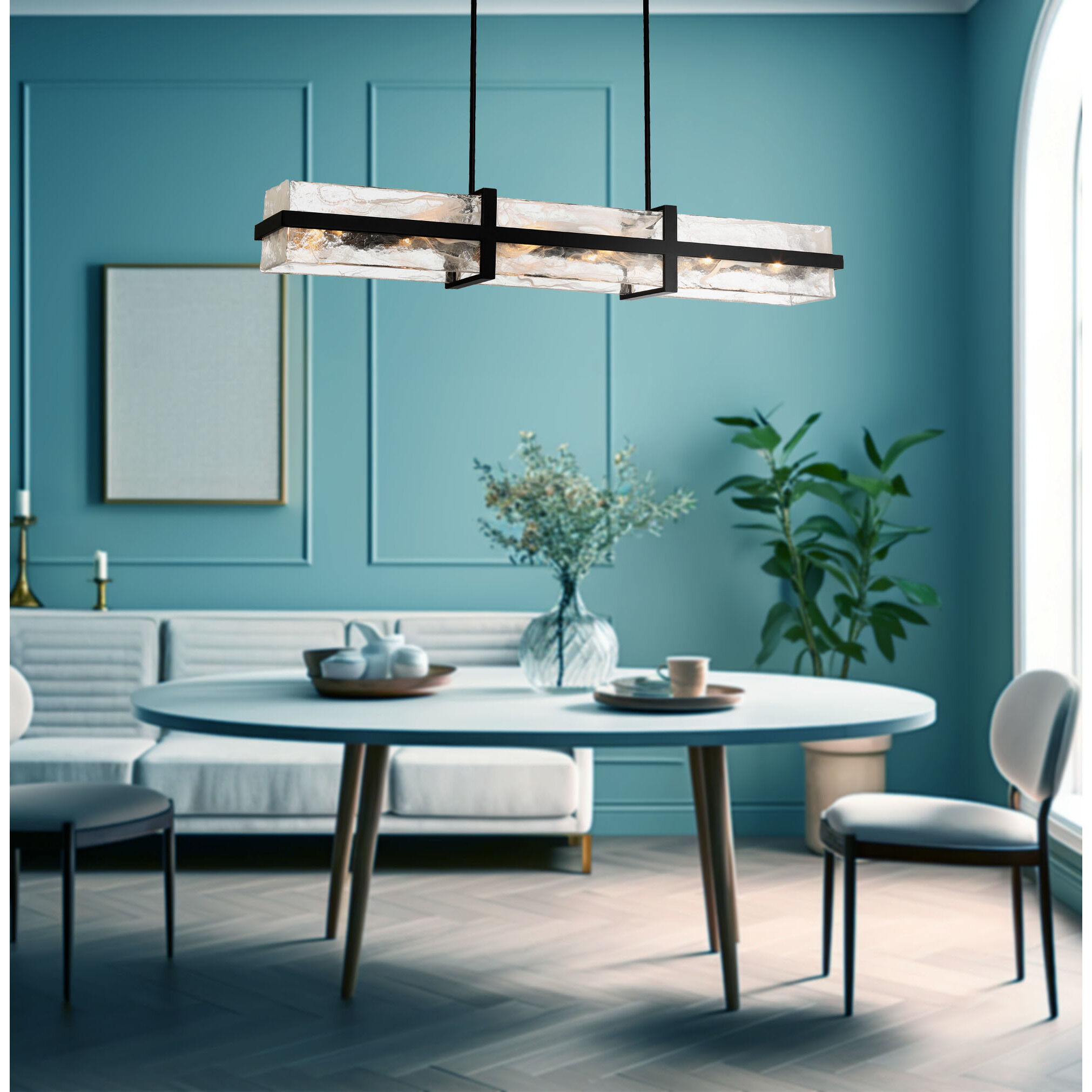 Cloud Break 12 Light 48 inch Coal Island Light Ceiling Light