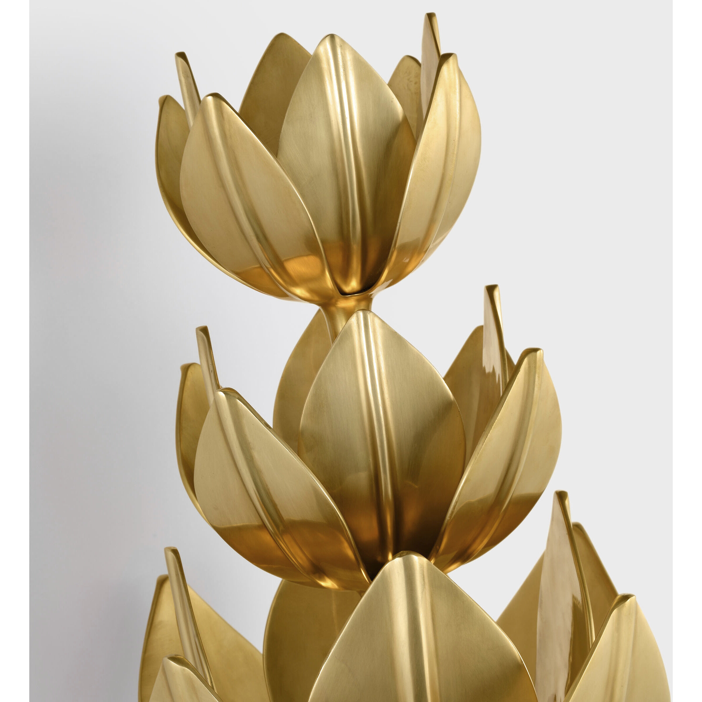 Julie Neill Alberto LED 10.5 inch Antique-Burnished Brass Three Tier Sconce Wall Light, Extra Large