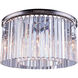 Sydney 8 Light 26 inch Polished Nickel Flush Mount Ceiling Light in Clear, Urban Classic