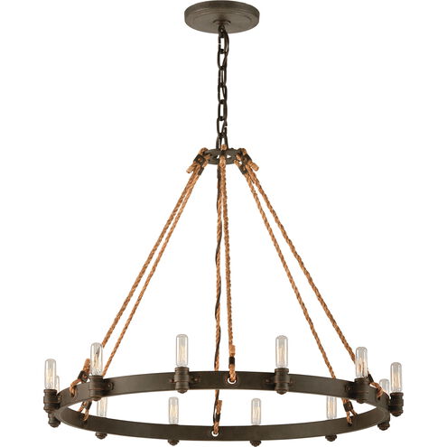 Pike Place 12 Light 32 inch Shipyard Bronze Chandelier Ceiling Light