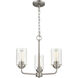 Moven 3 Light 18 inch Satin Nickel Chandelier Ceiling Light