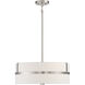 Contemporary 4 Light 20 inch Brushed Nickel Pendant Ceiling Light