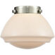 Nouveau Olean LED 6.75 inch Black Antique Brass Mini Pendant Ceiling Light in Matte White, Nouveau