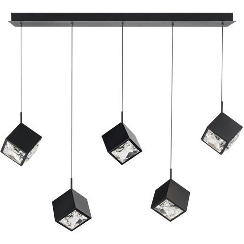 Ice Cube LED 7.75 inch Black Multi-Light Pendant Ceiling Light, dweLED