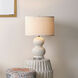 Bubble 22 inch 150 watt Cream Table Lamp Portable Light