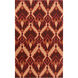 Voyages 132 X 96 inch Dark Red, Burnt Orange, Dark Brown, Bright Orange Rug