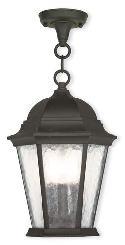 Hamilton 3 Light 10 inch Textured Black Outdoor Pendant Lantern