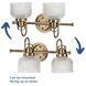 Archie 2 Light 17 inch Vintage Brass Bath Vanity Wall Light
