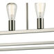 Williamsport 5 Light 37 inch Brushed Nickel Linear Chandelier Ceiling Light