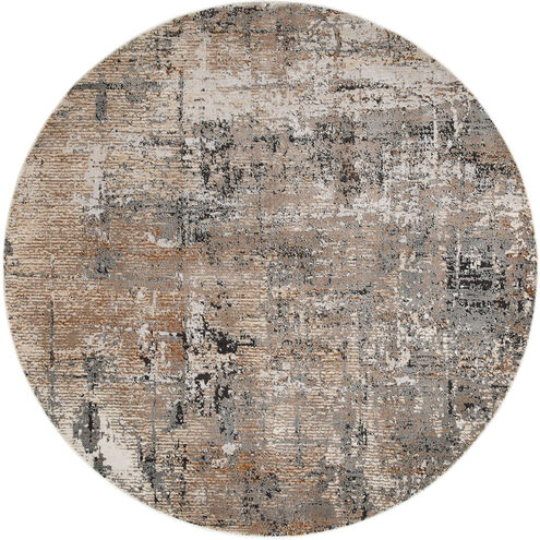 Hadim Black/Grey Rug in 5 Round