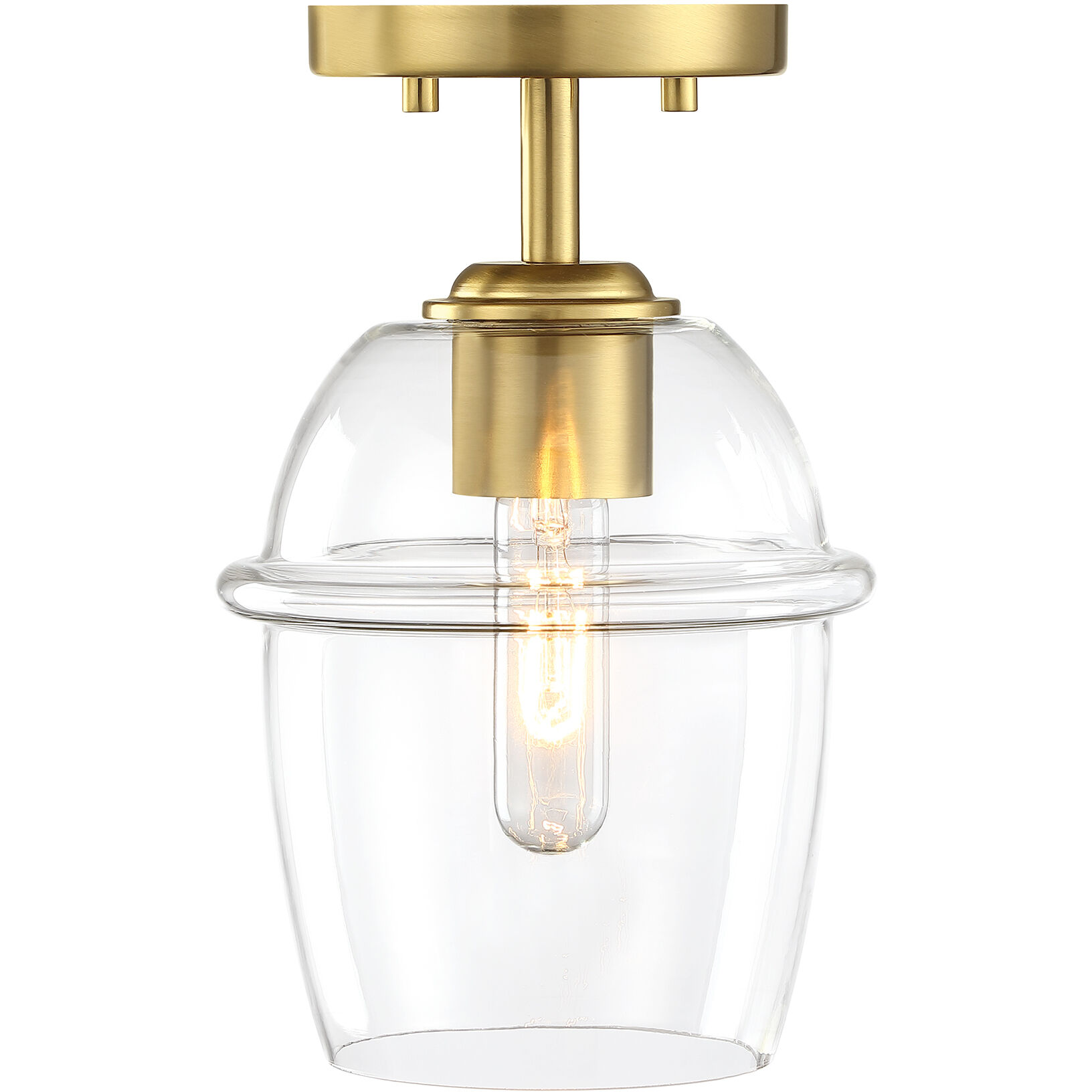 Summer Jazz 1 Light 7 inch Brushed Gold Semi Flush Mount Ceiling Light