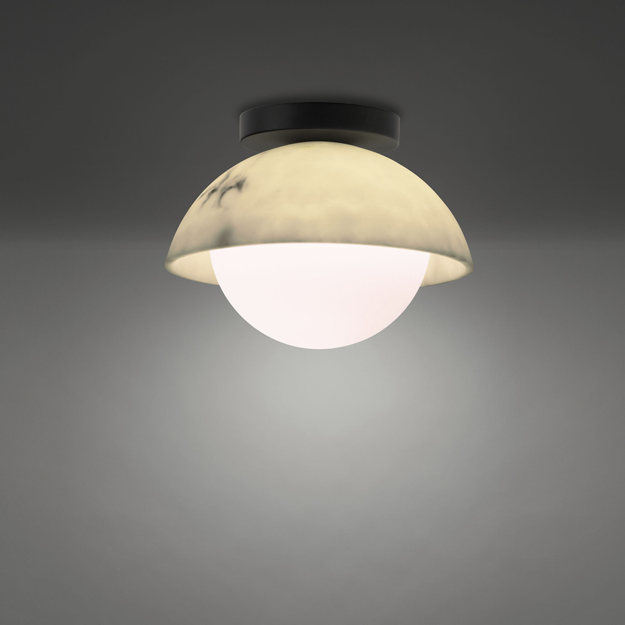 Moonstone LED 9.88 inch Black Semi-Flush Mount Ceiling Light, dweLED