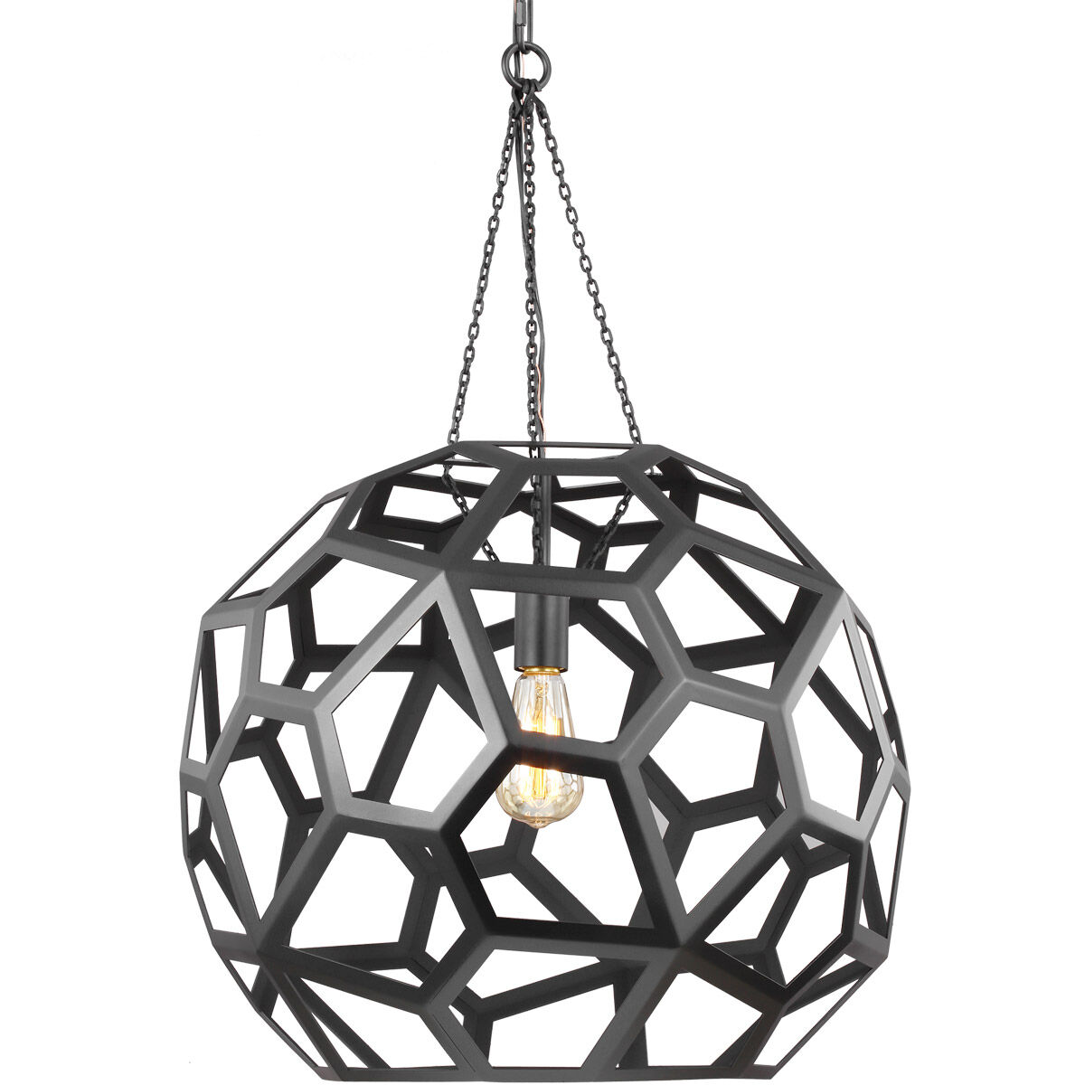 AH by Alexa Hampton Feccetta 1 Light 20.5 inch Midnight Black Pendant Ceiling Light
