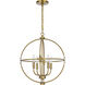 Sheffield 4 Light 18 inch Antique Brass Chandelier Ceiling Light