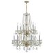 Traditional Crystal 12 Light 26 inch Polished Brass Chandelier Ceiling Light in Clear Spectra