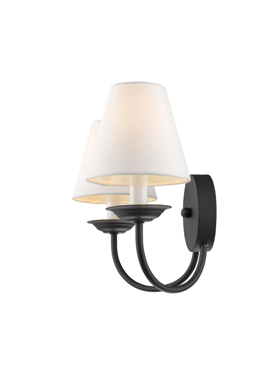 Mendham 2 Light 15 inch Black Wall Sconce Wall Light