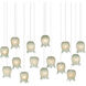 Polpo 15 Light 48 inch Silver Linear Pendant Ceiling Light