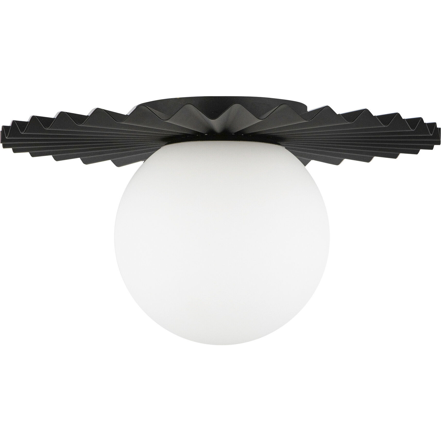 Alora Mood Plume 1 Light 11.88 inch Matte Black/Opal Matte Glass Flush Mount Ceiling Light
