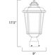 Radcliffe 1 Light 17.5 inch Black Oxide Outdoor Pole/Post Mount