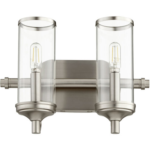 Collins 2 Light 12.75 inch Satin Nickel Vanity Light Wall Light