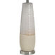 Evian 31 inch 100.00 watt Two Toned Ceramic Lamp With Ivory Table Lamp Portable Light