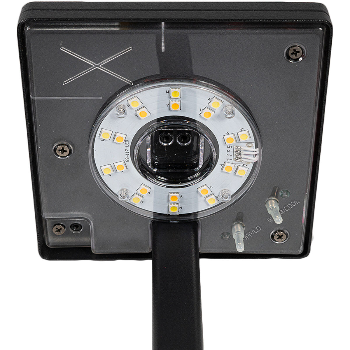 Contemporary Square Black Path Light, Solar