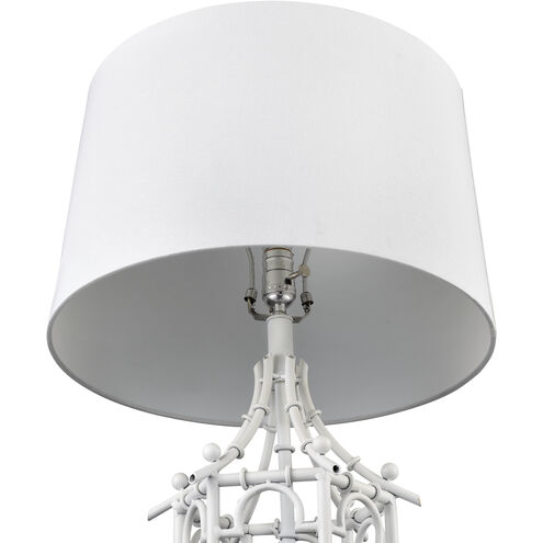 Bamboo Birdcage 32.25 inch 150.00 watt White Table Lamp Portable Light