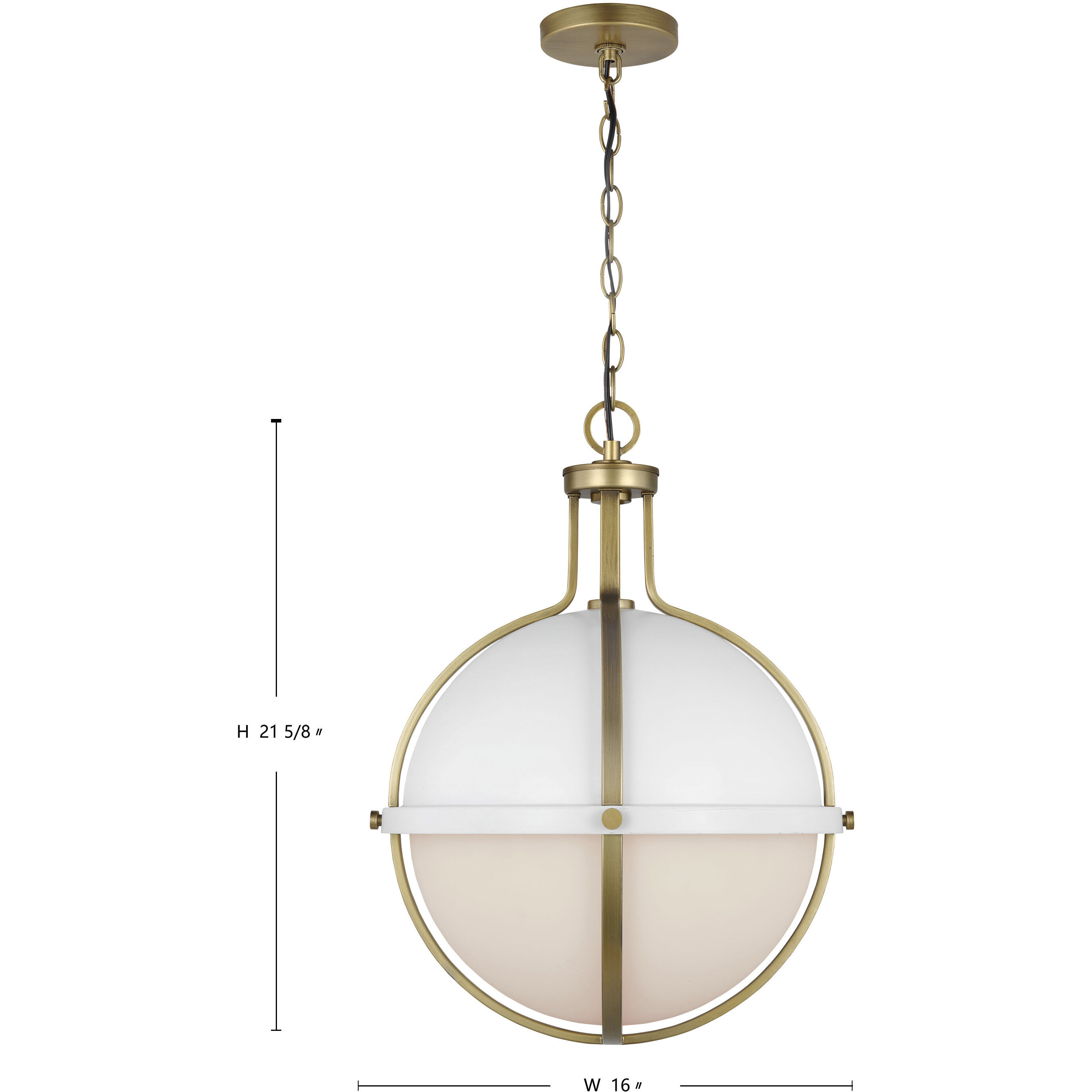 Lincoln 1 Light 16 inch Matte White Pendant Ceiling Light