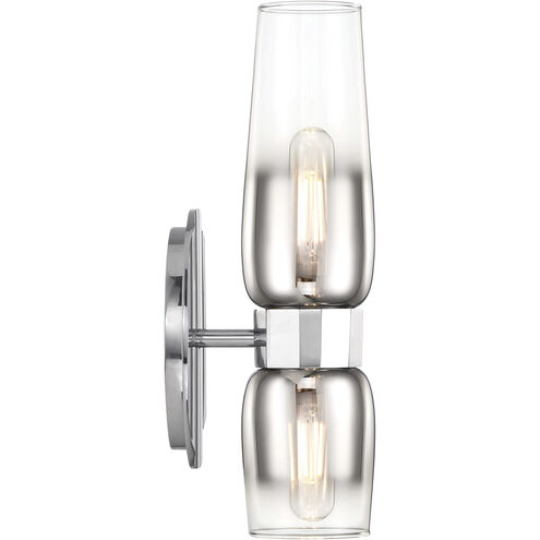 Flame Sconce Wall Light in Chrome