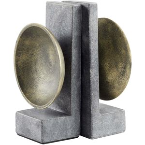 Taal 6 X 5 inch Black and Brass Bookends