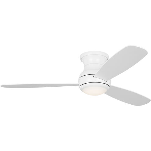 Orbis 52 Hugger LED 52 inch Matte White Indoor/Outdoor Ceiling Fan