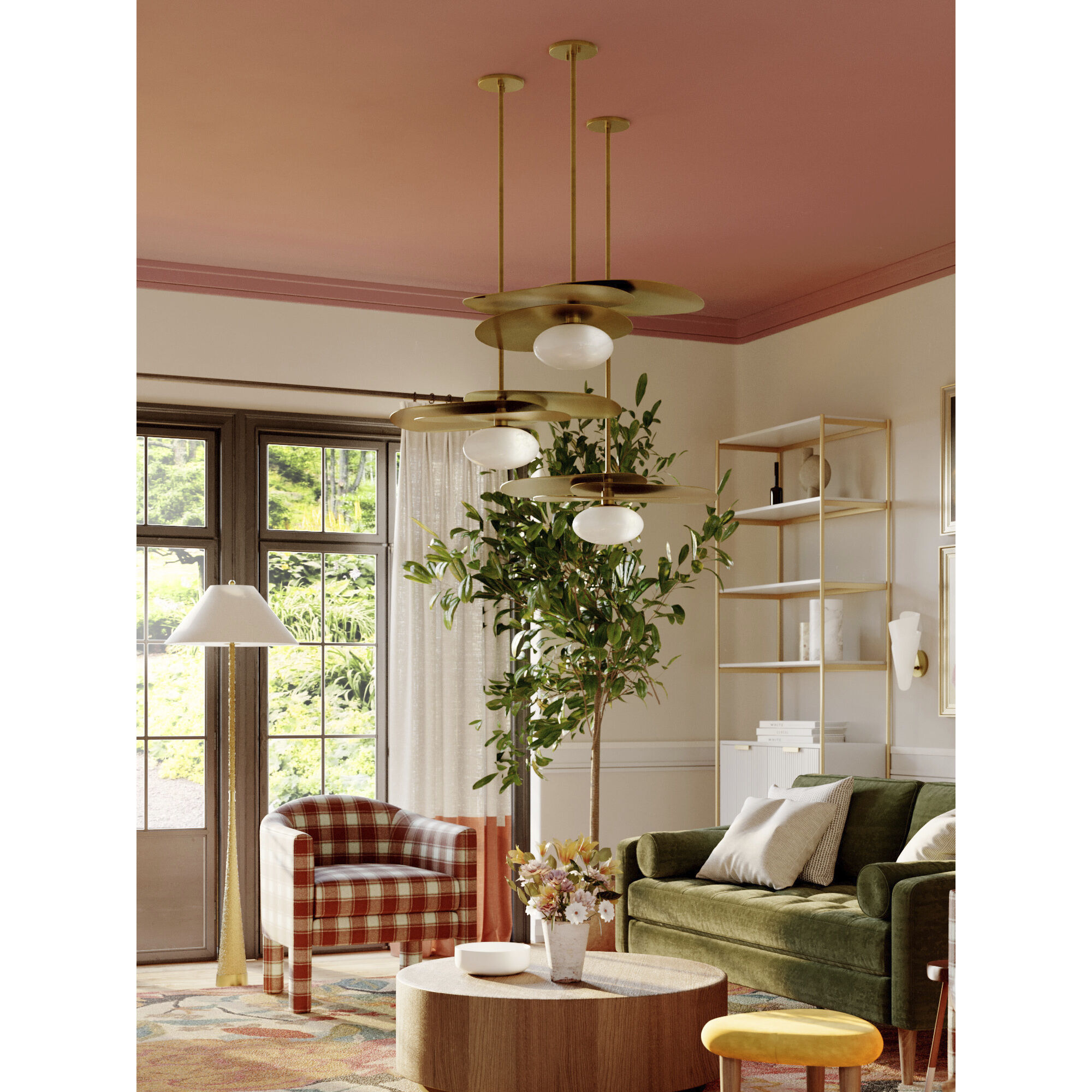 Indie 64 inch 15.00 watt Aged Brass Floor Lamp Portable Light