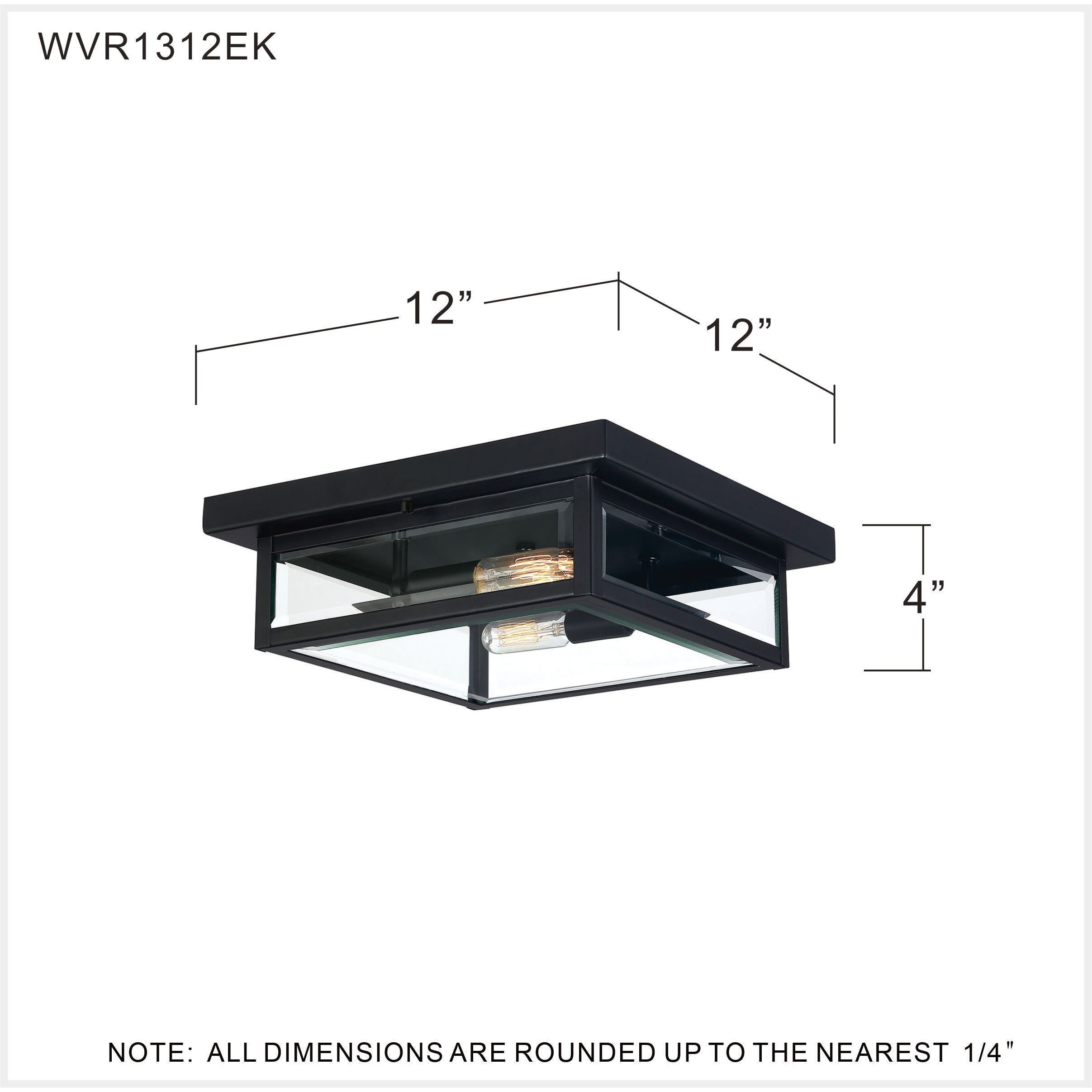 Westover 2 Light 12 inch Earth Black Flush Mount Ceiling Light