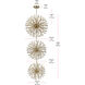 Vera 74 Light 44 inch Satin Gold Chandelier Ceiling Light