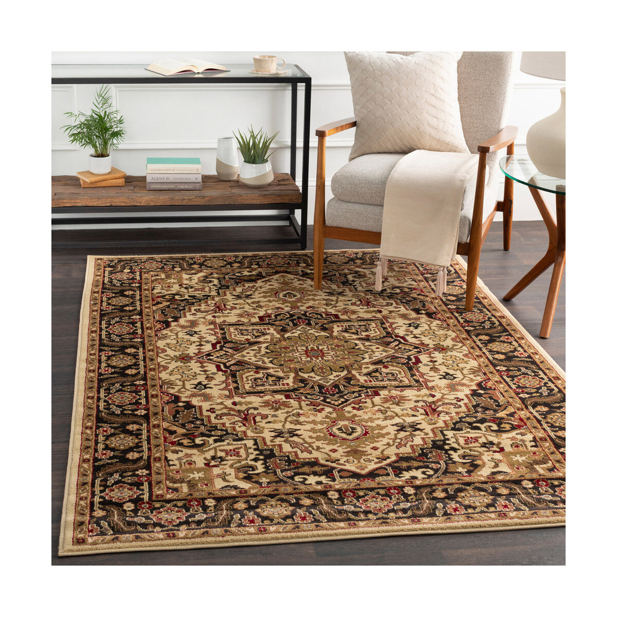 Musetta 39 X 24 inch Dark Brown/Olive/Camel/Butter/Wheat/Burgundy Rugs, Polypropylene