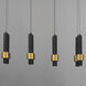 Reveal LED 32 inch Black and Gold Linear Pendant Ceiling Light