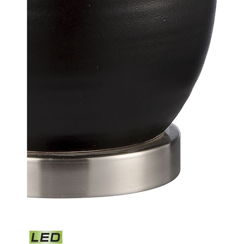 Arlo 32 inch 9.00 watt Matte Black with Satin Nickel Table Lamp Portable Light