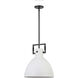 Liberty 1 Light 13.75 inch Matte White with Matte Black Pendant Ceiling Light in Matte White/Matte Black