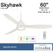 Skyhawk 60 inch Flat White Ceiling Fan
