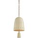 Omi 1 Light 9 inch Patina Brass and Ceramic Ivory Crackle Pendant Ceiling Light