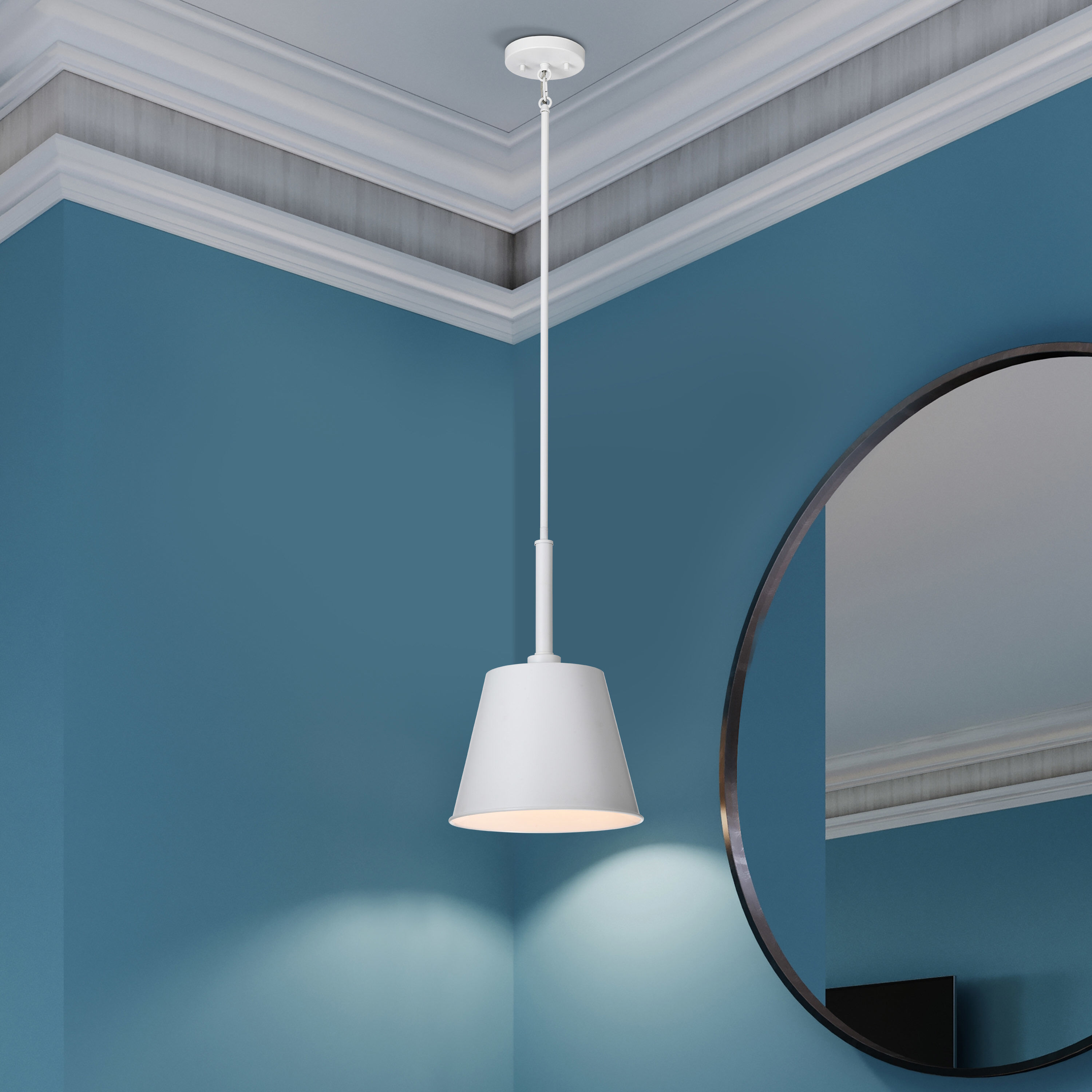 Alexis 1 Light 15 inch Matte White Pendant Ceiling Light