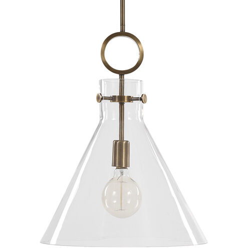 Imbuto 1 Light 14 inch Aged Brass Pendant Ceiling Light