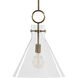 Imbuto 1 Light 14 inch Aged Brass Pendant Ceiling Light