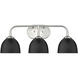 Yep Zoey Vanity Wall Light in Pewter, Matte Black