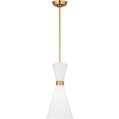 Drew & Jonathan Belcarra 1 Light 8 inch Satin Brass Pendant Ceiling Light