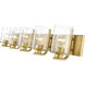 Beckett 5 Light 42 inch Olde Brass Vanity Wall Light