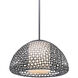 Dilston LED 24 inch Bronze Pendant Ceiling Light in Cream Linen Fabric