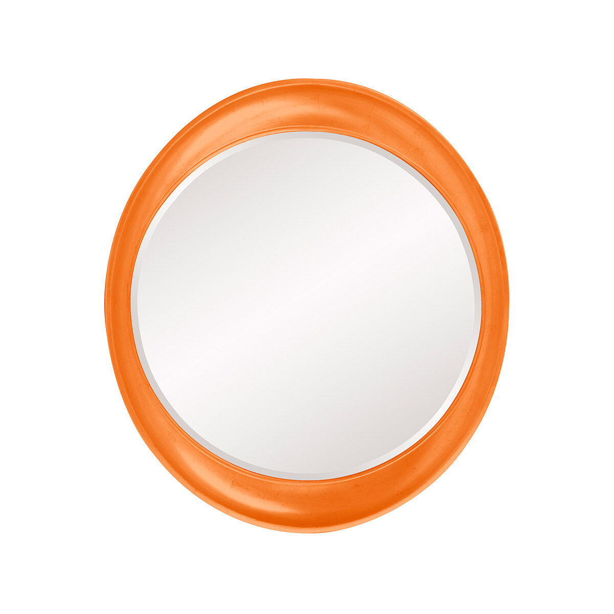 Ellipse 39 X 35 inch Glossy Orange Wall Mirror