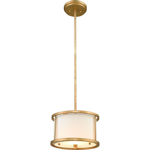 Lemuria 1 Light 11 inch Distressed Gold Mini Pendant Ceiling Light, Gilded Nola