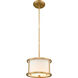 Lemuria 1 Light 11 inch Distressed Gold Mini Pendant Ceiling Light, Gilded Nola